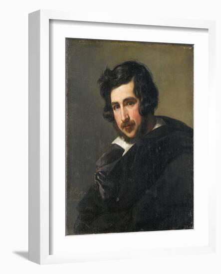 Portrait of Ottavio Gigli (Oil on Canvas)-Francesco Podesti-Framed Giclee Print