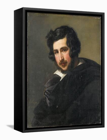 Portrait of Ottavio Gigli (Oil on Canvas)-Francesco Podesti-Framed Stretched Canvas