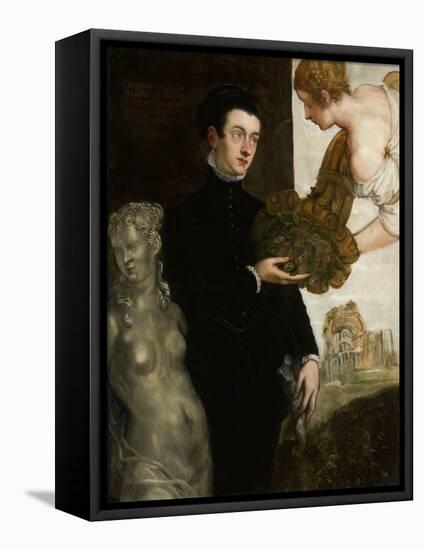 Portrait of Ottavio Strada-Jacopo Tintoretto-Framed Stretched Canvas