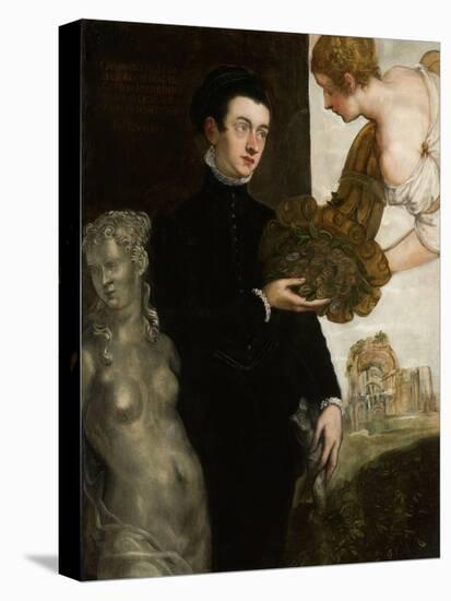 Portrait of Ottavio Strada-Jacopo Tintoretto-Stretched Canvas