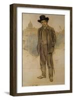 Portrait of Pablo Picasso-Ramon Casas-Framed Giclee Print