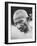 Portrait of Pacifist and Advocate of India's Independence from Great Britain, Mohandas Gandhi-null-Framed Premium Photographic Print