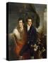 Portrait of Painter and His Brother Francesco-Jozef Tominc-Stretched Canvas
