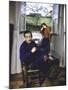 Portrait of Painter Balthus and His Niece Frederique Tison at the Chateau De Chassy-Loomis Dean-Mounted Premium Photographic Print