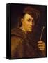 Portrait of Painter, Giovan Battista Tiepolo-Giuseppe Ghislandi-Framed Stretched Canvas