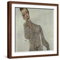 Portrait of Painter Karl Zakovsek, 1910-Egon Schiele-Framed Giclee Print