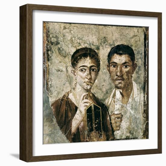 Portrait of Paquius Proculus and His Wife-null-Framed Art Print