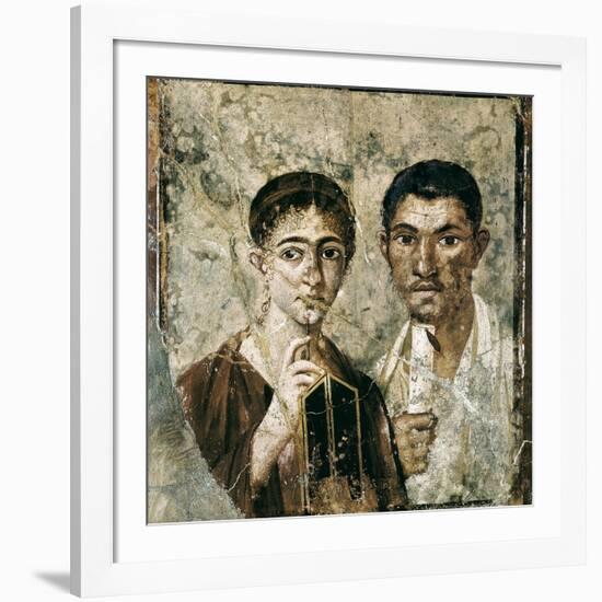 Portrait of Paquius Proculus and His Wife-null-Framed Art Print