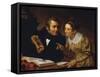 Portrait of Parents, 1832-Pietro Fabris-Framed Stretched Canvas