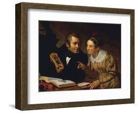 Portrait of Parents, 1832-Pietro Fabris-Framed Giclee Print