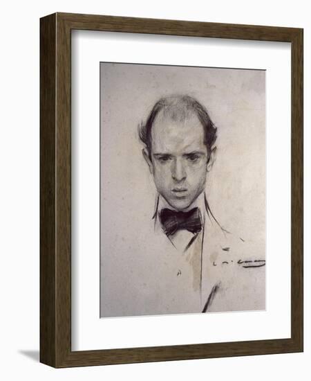 Portrait of Pau Casals-Ramon Casas i Carbo-Framed Art Print