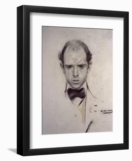 Portrait of Pau Casals-Ramon Casas i Carbo-Framed Art Print