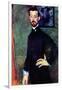 Portrait of Paul Alexander's before a Green Background-Amedeo Modigliani-Framed Art Print