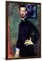 Portrait of Paul Alexander's before a Green Background-Amedeo Modigliani-Framed Art Print