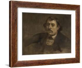 Portrait of Paul Gauguin, 1891-Eugene Carriere-Framed Giclee Print