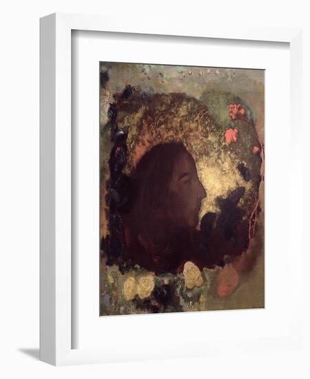 Portrait of Paul Gauguin, Painted after His Death, circa 1903-05-Odilon Redon-Framed Giclee Print