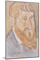 Portrait of Paul Serusier, 1893-Emile Bernard-Mounted Giclee Print