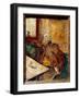 Portrait of Paul Verlaine (1844 - 1896), French Poet, Sitting at the Bar in Front of a Glass of Abs-Felix Edouard Vallotton-Framed Giclee Print