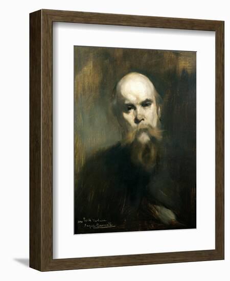 Portrait of Paul Verlaine (1844-96) 1890-Eugene Carriere-Framed Giclee Print