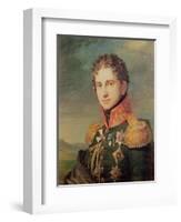 Portrait of Pavel A. Stroganov, before 1825-George Dawe-Framed Giclee Print