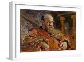 Portrait of Pavel Viktorovich Delarov (1851-191), 1910-Ilya Yefimovich Repin-Framed Giclee Print