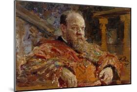 Portrait of Pavel Viktorovich Delarov (1851-191), 1910-Ilya Yefimovich Repin-Mounted Giclee Print