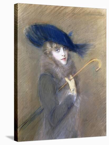 Portrait of Peggy Letellier-Paul Cesar Helleu-Stretched Canvas