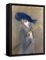 Portrait of Peggy Letellier-Paul Cesar Helleu-Framed Stretched Canvas