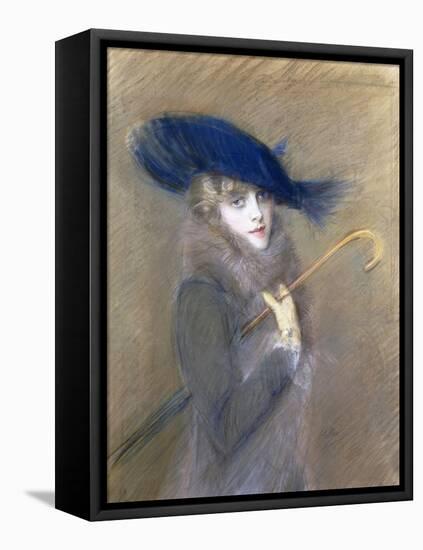 Portrait of Peggy Letellier-Paul Cesar Helleu-Framed Stretched Canvas