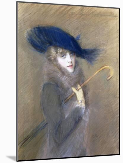 Portrait of Peggy Letellier-Paul Cesar Helleu-Mounted Giclee Print