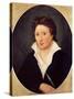 Portrait of Percy Bysshe Shelley, 1819-Amelia Curran-Stretched Canvas