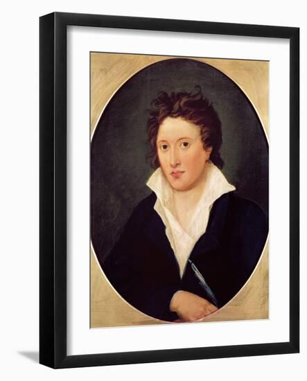 Portrait of Percy Bysshe Shelley, 1819-Amelia Curran-Framed Giclee Print