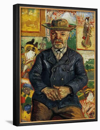 Portrait of Pere Tanguy-Vincent van Gogh-Framed Art Print