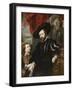 Portrait of Peter Paul Rubens with His Son Albert, Mid of 17th C-Peter Paul Rubens-Framed Premium Giclee Print