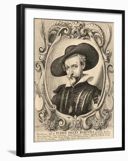 Portrait of Peter Paul Rubens-Wenceslaus Hollar-Framed Giclee Print