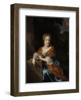 Portrait of Petronella Dunois-Nicolaes Maes-Framed Art Print