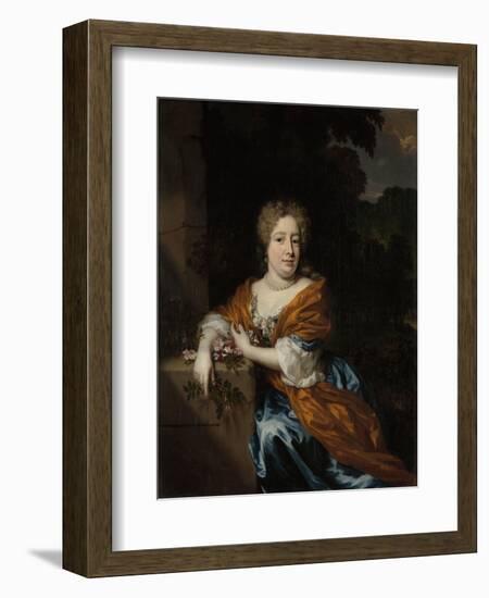 Portrait of Petronella Dunois-Nicolaes Maes-Framed Art Print