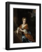 Portrait of Petronella Dunois-Nicolaes Maes-Framed Art Print