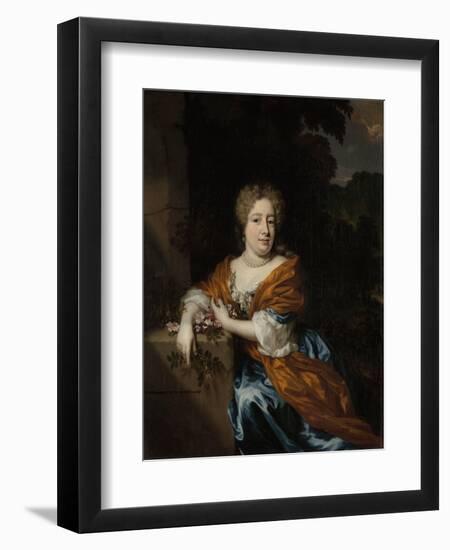 Portrait of Petronella Dunois-Nicolaes Maes-Framed Art Print