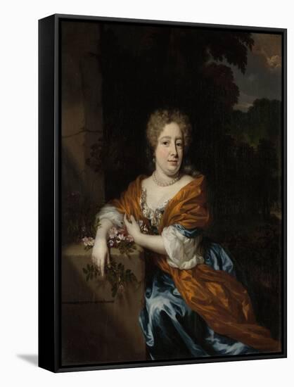 Portrait of Petronella Dunois-Nicolaes Maes-Framed Stretched Canvas