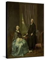 Portrait of Petrus Bliek, Remonstrant Minister in Amsterdam, with His Wife Cornelia Drost-Hendrik Pothoven-Stretched Canvas