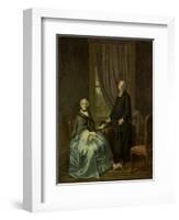 Portrait of Petrus Bliek, Remonstrant Minister in Amsterdam, with His Wife Cornelia Drost-Hendrik Pothoven-Framed Art Print