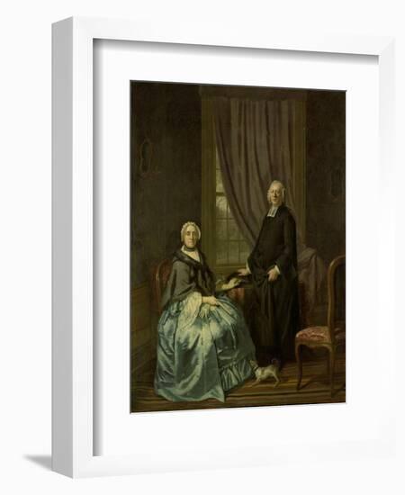 Portrait of Petrus Bliek, Remonstrant Minister in Amsterdam, with His Wife Cornelia Drost-Hendrik Pothoven-Framed Art Print