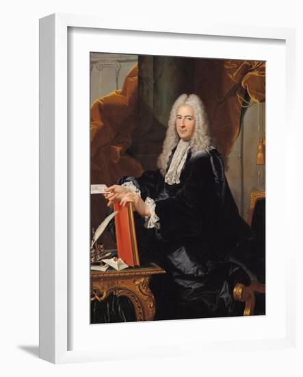 Portrait of Philibert Orry (1689-1747)-Hyacinthe Rigaud-Framed Giclee Print