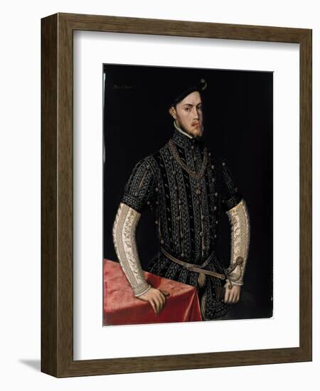 Portrait of Philip II (1527-159), King of Spain and Portugal, C. 1550-Antonis Mor-Framed Giclee Print