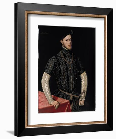 Portrait of Philip II (1527-159), King of Spain and Portugal, C. 1550-Antonis Mor-Framed Giclee Print