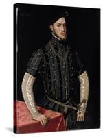 Portrait of Philip II (1527-159), King of Spain and Portugal, C. 1550-Antonis Mor-Stretched Canvas