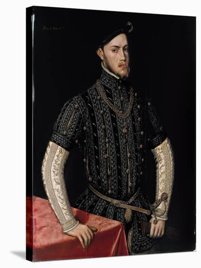 Portrait of Philip II (1527-159), King of Spain and Portugal, C. 1550-Antonis Mor-Stretched Canvas