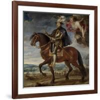 Portrait of Philip II (1527-159) on Horseback, 1628-Peter Paul Rubens-Framed Giclee Print