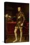 Portrait of Philip II in Armor-Titian (Tiziano Vecelli)-Stretched Canvas